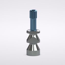 Impression cap for Multi-unit abutment, open tray, incl. holding screw blue anodized 