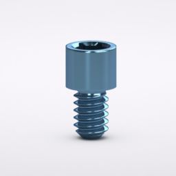 Prosthetic screws, short, for Multi-unit abutment, hex, blue anodized, M1.4 (5 units) 