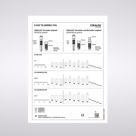 CERALOG® X-Ray Planning foil 